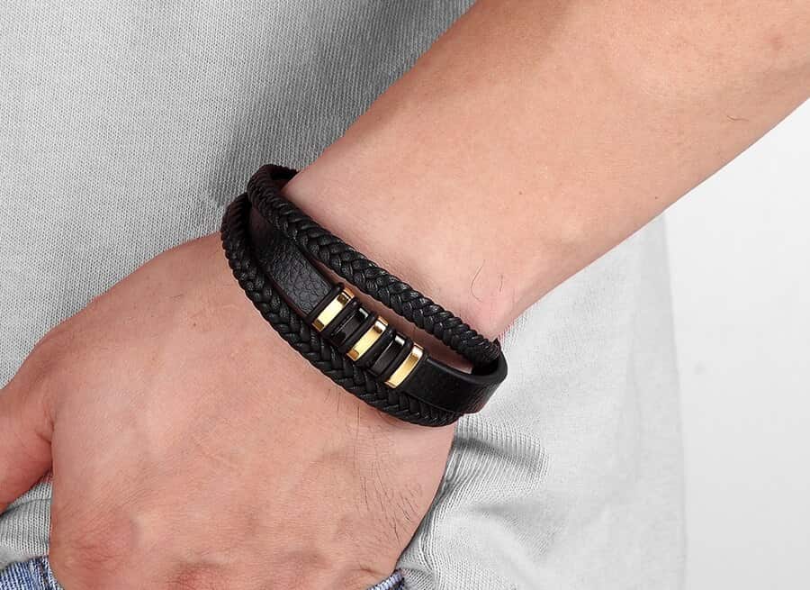 Stylish Genuine Leather Bracelets For Men